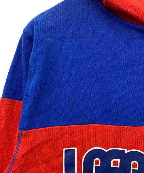 LFYT（エルエフワイティー）LFYT (エルエフワイティー) CLASSIC LOGO HOODED RUGBY JERSEY ブルー×レッド サイズ:XXLの古着・服飾アイテム