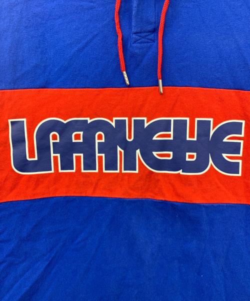 LFYT（エルエフワイティー）LFYT (エルエフワイティー) CLASSIC LOGO HOODED RUGBY JERSEY ブルー×レッド サイズ:XXLの古着・服飾アイテム