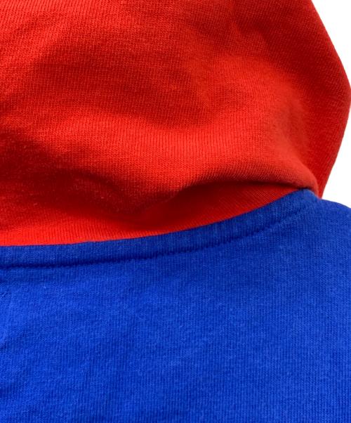 LFYT（エルエフワイティー）LFYT (エルエフワイティー) CLASSIC LOGO HOODED RUGBY JERSEY ブルー×レッド サイズ:XXLの古着・服飾アイテム