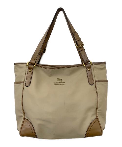 BURBERRY BLUE LABEL（バーバリー ブルー レーベル）BURBERRY BLUE LABEL (バーバリー ブルー レーベル) ナイロントートバッグ ベージュの古着・服飾アイテム