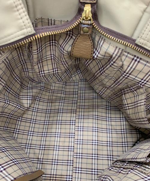 BURBERRY BLUE LABEL（バーバリー ブルー レーベル）BURBERRY BLUE LABEL (バーバリー ブルー レーベル) ナイロントートバッグ ベージュの古着・服飾アイテム