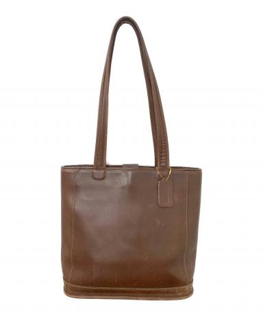 中古・古着通販】COACH (コーチ) レザートートバッグ ブラウン