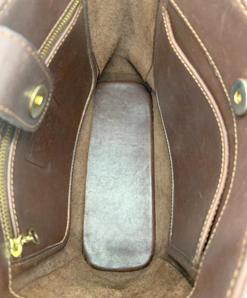 COACH（コーチ）COACH (コーチ) レザートートバッグ ブラウンの古着・服飾アイテム