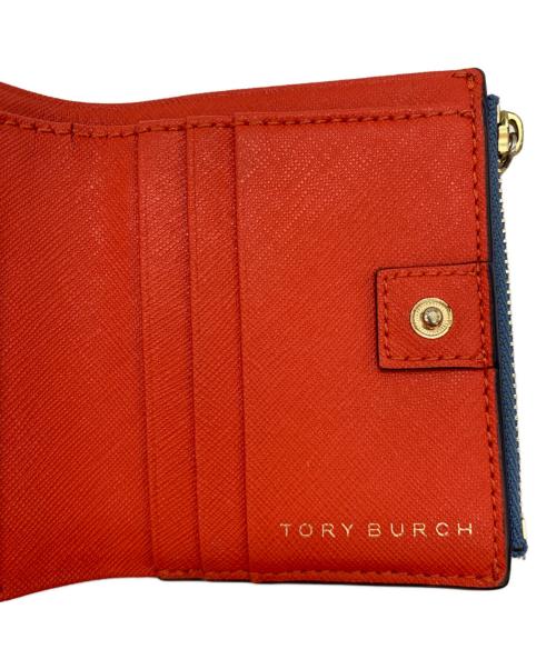 TORY BURCH（トリーバーチ）TORY BURCH (トリーバーチ) 2つ折り財布 ブルーの古着・服飾アイテム