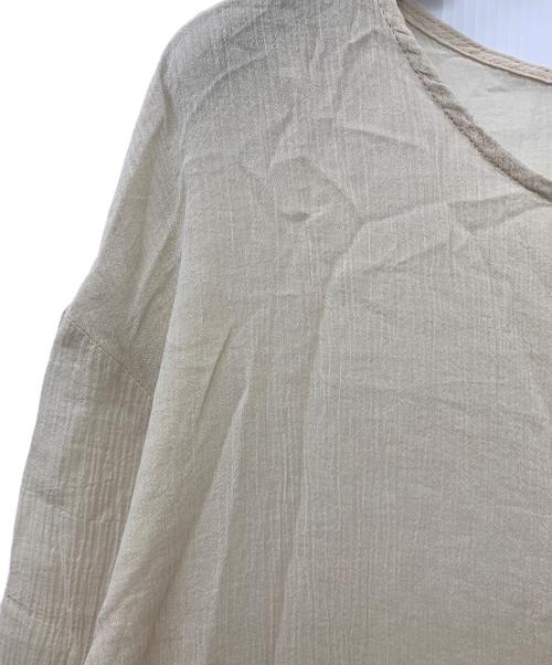 SHENERY（シーナリー）SHENERY (シーナリー) コットンシアー楊柳2WAYトップス ベージュ サイズ:Fの古着・服飾アイテム