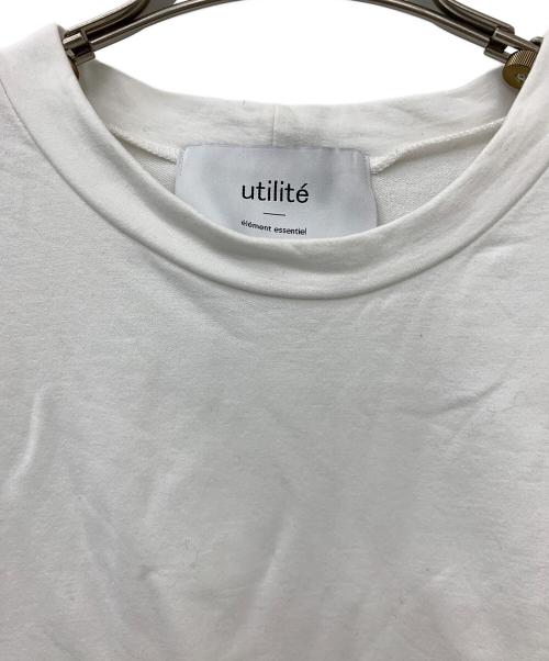 utilite（ユティリテ）utilite (ユティリテ) ハイゲージコットン天竺 ボリュームスリーブ プルオーバー ホワイト サイズ:Fの古着・服飾アイテム