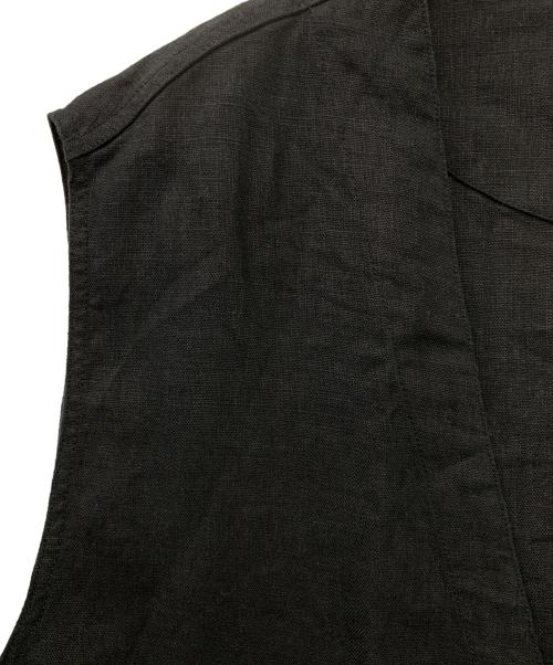 SHENERY（シーナリー）SHENERY (シーナリー) リネンカットオフプルオーバーベスト ブラック サイズ:Fの古着・服飾アイテム