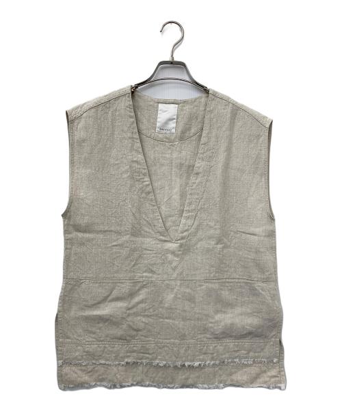SHENERY（シーナリー）SHENERY (シーナリー) リネンカットオフプルオーバーベスト ベージュ サイズ:Fの古着・服飾アイテム
