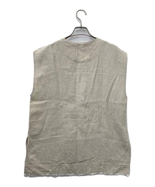 SHENERY（シーナリー）SHENERY (シーナリー) リネンカットオフプルオーバーベスト ベージュ サイズ:Fの古着・服飾アイテム