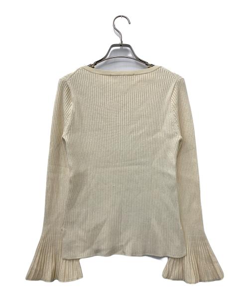 SHENERY（シーナリー）SHENERY (シーナリー) フレアスリーブリブニット アイボリー サイズ:Fの古着・服飾アイテム