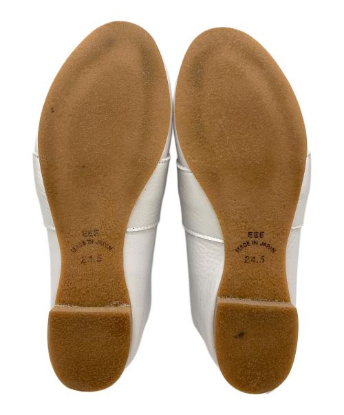 ourhome emi（アワーホーム エミ）ourhome emi (アワーホーム エミ) ramble dance (ランブルダンス) レザースリッポンシューズ シルバーカラー サイズ:24.5の古着・服飾アイテム