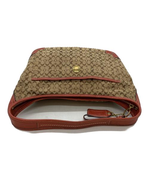 COACH（コーチ）COACH (コーチ) ワンショルダーバッグ ブラウン×レッドの古着・服飾アイテム