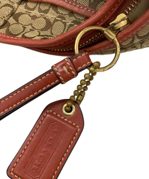 COACH（コーチ）COACH (コーチ) ワンショルダーバッグ ブラウン×レッドの古着・服飾アイテム