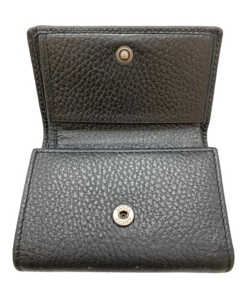GUCCI（グッチ）GUCCI (グッチ) 3つ折り財布 ブラックの古着・服飾アイテム