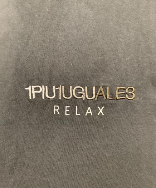 1PIU1UGUALE3 RELAX（ウノピゥウノウグァーレトレ リラックス）1piu1uguale3 relax (ウノピゥウノウグァーレトレ リラックス) Disney (ディズニー) 半袖カットソー ブラック サイズ:Lの古着・服飾アイテム