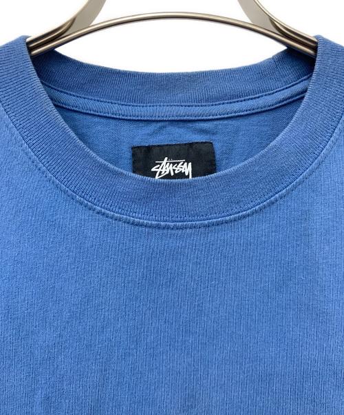 stussy（ステューシー）stussy (ステューシー) Stock Logo S/S Crew ブルー サイズ:Mの古着・服飾アイテム