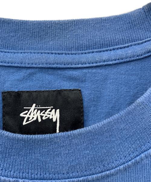 stussy（ステューシー）stussy (ステューシー) Stock Logo S/S Crew ブルー サイズ:Mの古着・服飾アイテム