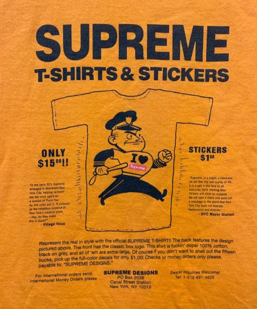 SUPREME（シュプリーム）Supreme (シュプリーム) 2007 T-shirts&stickers オレンジ サイズ:Lの古着・服飾アイテム