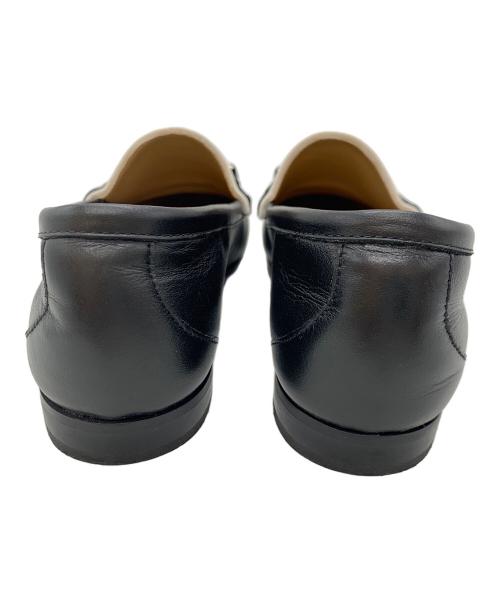 BALLY（バリー）BALLY (バリー) ビットローファー ブラック×ホワイト サイズ:6の古着・服飾アイテム