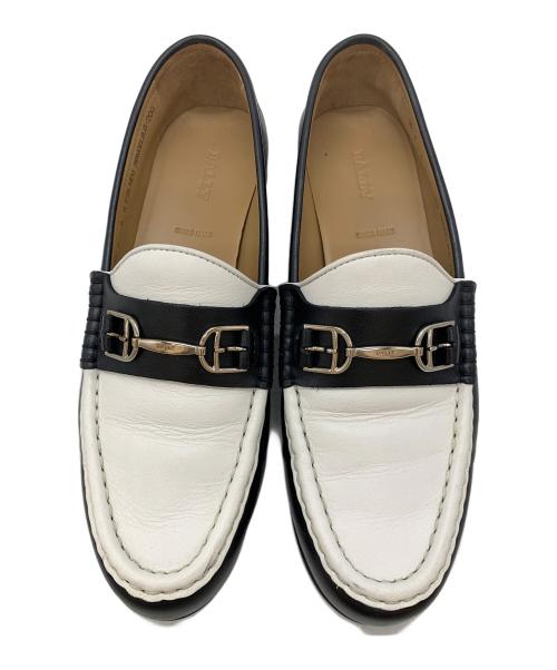 BALLY（バリー）BALLY (バリー) ビットローファー ブラック×ホワイト サイズ:6の古着・服飾アイテム