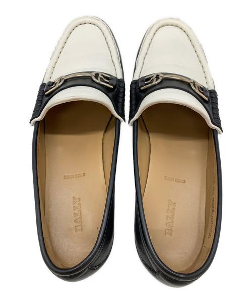 BALLY（バリー）BALLY (バリー) ビットローファー ブラック×ホワイト サイズ:6の古着・服飾アイテム