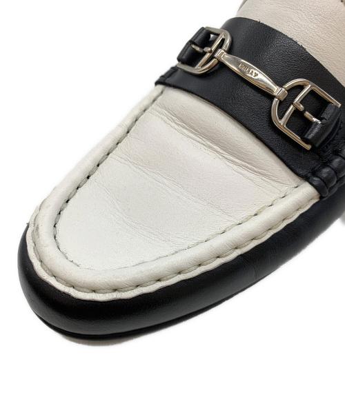 BALLY（バリー）BALLY (バリー) ビットローファー ブラック×ホワイト サイズ:6の古着・服飾アイテム