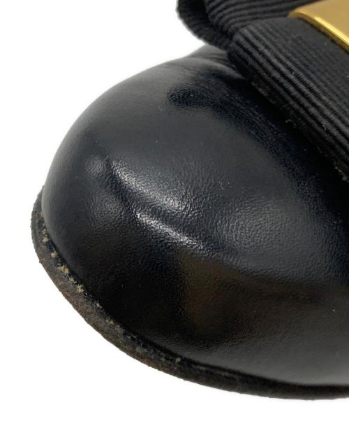 Salvatore Ferragamo（サルヴァトーレ フェラガモ）Salvatore Ferragamo (サルヴァトーレ フェラガモ) リボンパンプス ブラック サイズ:6の古着・服飾アイテム