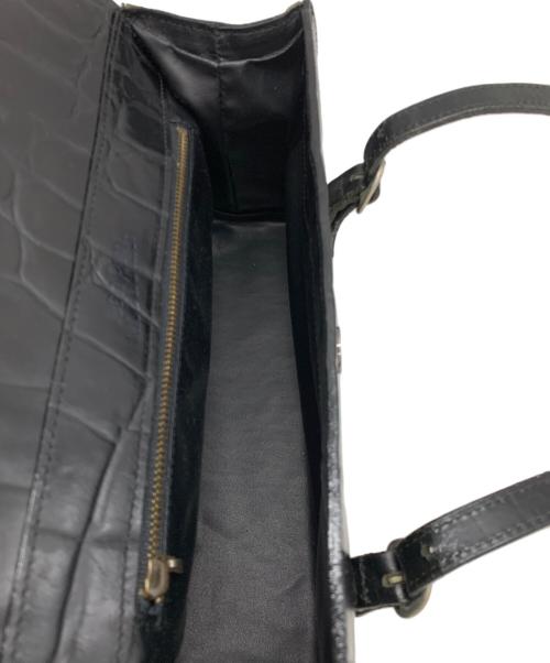 Jean Paul GAULTIER（ジャンポールゴルチェ）Jean Paul GAULTIER (ジャンポールゴルチェ) クロコ型押しショルダーバッグ ブラックの古着・服飾アイテム