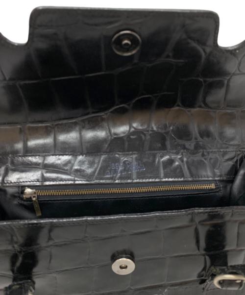 Jean Paul GAULTIER（ジャンポールゴルチェ）Jean Paul GAULTIER (ジャンポールゴルチェ) クロコ型押しショルダーバッグ ブラックの古着・服飾アイテム