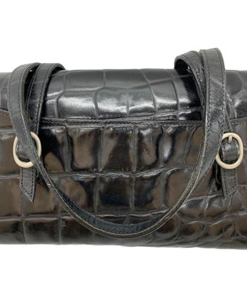 Jean Paul GAULTIER（ジャンポールゴルチェ）Jean Paul GAULTIER (ジャンポールゴルチェ) クロコ型押しショルダーバッグ ブラックの古着・服飾アイテム