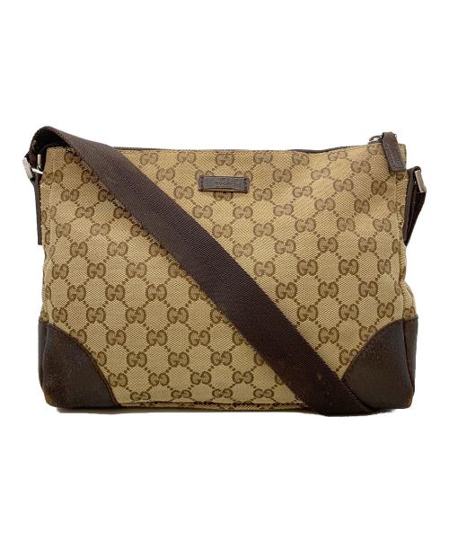 GUCCI（グッチ）GUCCI (グッチ) ショルダーバッグ ブラウン×ベージュの古着・服飾アイテム