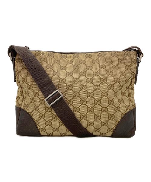 GUCCI（グッチ）GUCCI (グッチ) ショルダーバッグ ブラウン×ベージュの古着・服飾アイテム