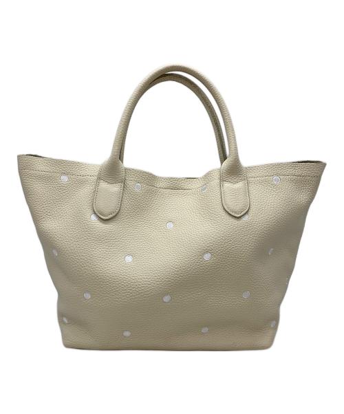 Perche（ペルケ）Perche (ペルケ) レザートートバッグ アイボリーの古着・服飾アイテム