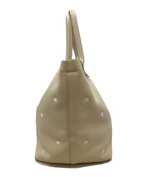 Perche（ペルケ）Perche (ペルケ) レザートートバッグ アイボリーの古着・服飾アイテム