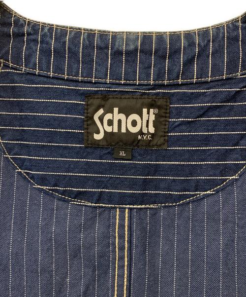 Schott（ショット）Schott (ショット) OLD HICKORY VEST ネイビー サイズ:XLの古着・服飾アイテム