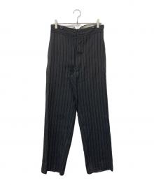 EURO VINTAGE（ユーロヴィンテージ）の古着「ビンテージフレンチワーク ストライプ パンツ」｜ブラック