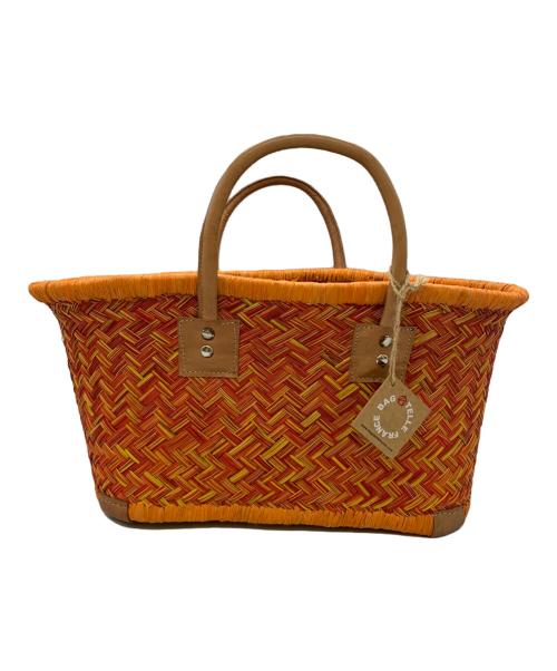 bagatelle france（バガテル フランス）bagatelle france (バガテル フランス) カゴバッグ オレンジ×ブラウンの古着・服飾アイテム