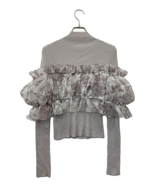 Snidel（スナイデル）Snidel (スナイデル) チュールオフショルドッキングプルオーバー ベージュ サイズ:Fの古着・服飾アイテム
