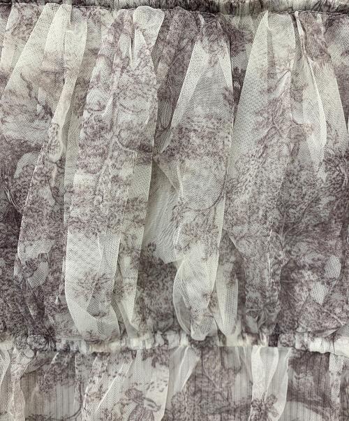 Snidel（スナイデル）Snidel (スナイデル) チュールオフショルドッキングプルオーバー ベージュ サイズ:Fの古着・服飾アイテム