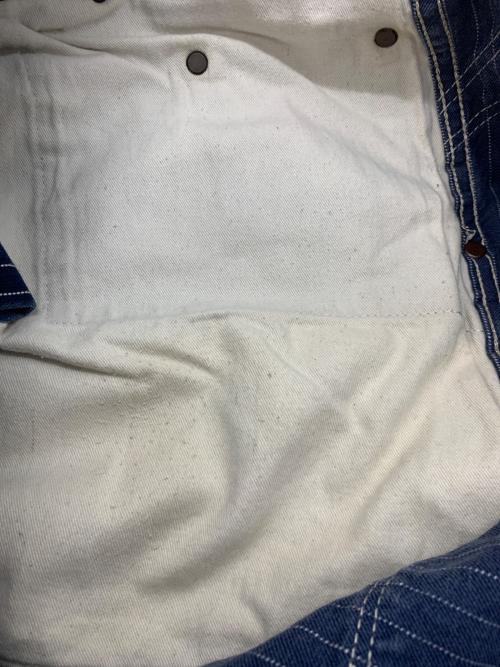 PERFECTO by Schott（パーフェクト バイ ショット）PERFECTO by Schott (パーフェクト バイ ショット) OLD HICKORY WORK PANTS ネイビー サイズ:91cm (W36)の古着・服飾アイテム