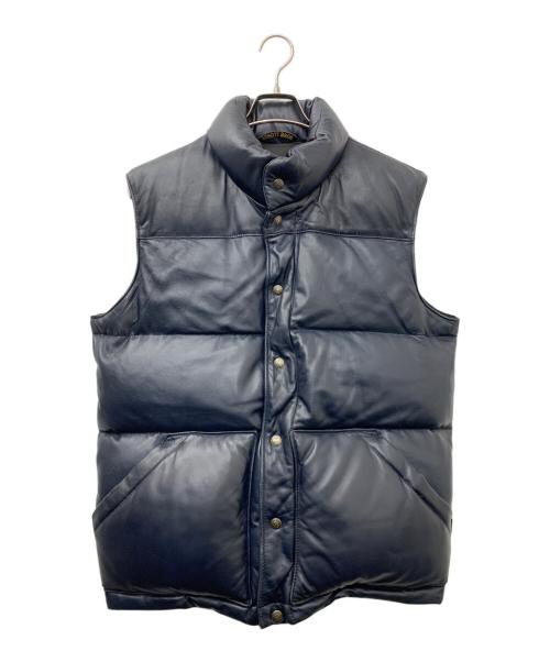 Schott（ショット）Schott (ショット) ラムレザーダウンベスト ネイビー サイズ:Lの古着・服飾アイテム