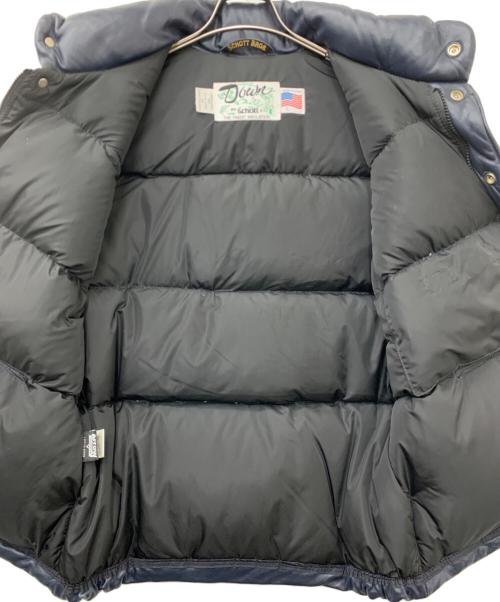 Schott（ショット）Schott (ショット) ラムレザーダウンベスト ネイビー サイズ:Lの古着・服飾アイテム