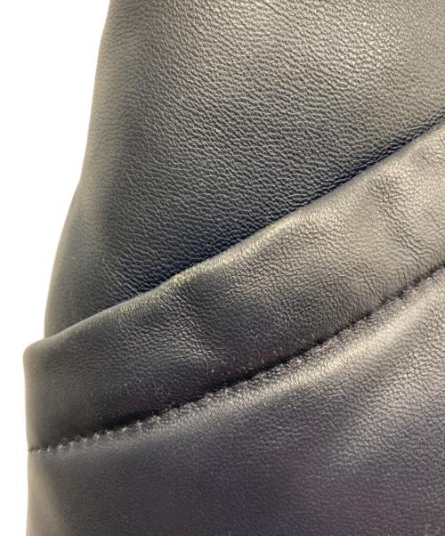 Schott（ショット）Schott (ショット) ラムレザーダウンベスト ネイビー サイズ:Lの古着・服飾アイテム
