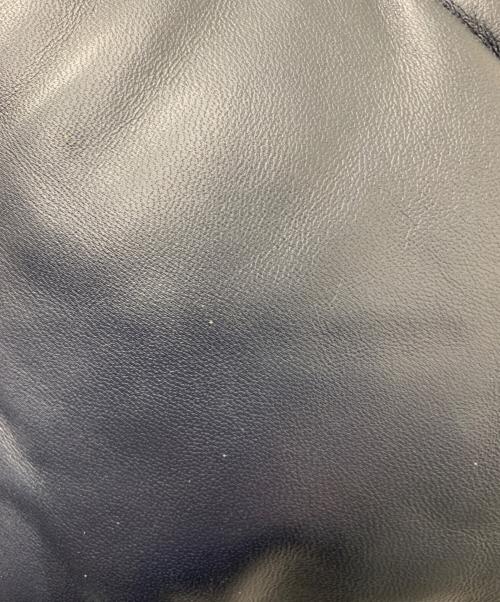 Schott（ショット）Schott (ショット) ラムレザーダウンベスト ネイビー サイズ:Lの古着・服飾アイテム