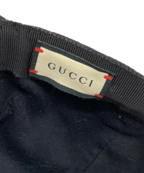 GUCCI（グッチ）GUCCI (グッチ) GGキャンバスベースボールキャップ ブラック サイズ:L(59cm)の古着・服飾アイテム