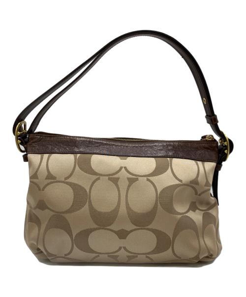 COACH（コーチ）COACH (コーチ) ショルダーバッグ ベージュ×ブラウンの古着・服飾アイテム