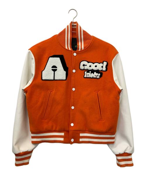 A FEW GOOD KIDS（アフューグッドキッズ）A FEW GOOD KIDS (アフューグッドキッズ) LOGO BASEBALL STADIUM JACKET ホワイト×オレンジ サイズ:XLの古着・服飾アイテム
