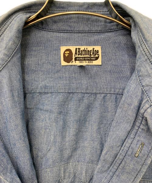 A BATHING APE（アベイシングエイプ）A BATHING APE (アベイシングエイプ) 長袖シャツ ブルー サイズ:Mの古着・服飾アイテム