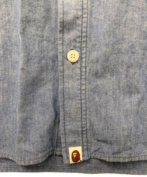 A BATHING APE（アベイシングエイプ）A BATHING APE (アベイシングエイプ) 長袖シャツ ブルー サイズ:Mの古着・服飾アイテム