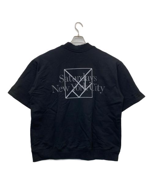 tangram（タングラム）tangram (タングラム) Saturdays NYC (サタデーズ ニューヨークシティ) SS SWEAT MOCK NECK ブラック サイズ:Lの古着・服飾アイテム